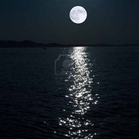 Full Moon Over Sea Stock Photo Moon Water Spell Full Moon