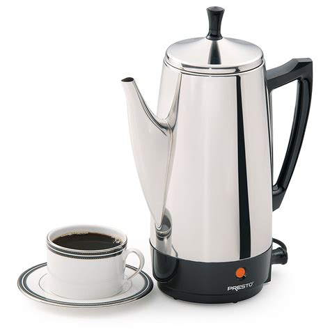 Presto 02811 12 Cup Stainless Steel Coffee Maker Electric Coffee Percolators