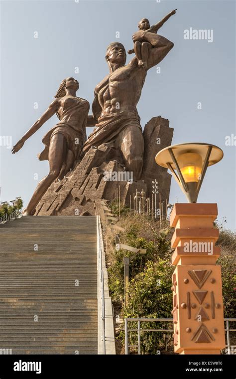 African Renaissance Monument Dakar Senegal In Commemoration To