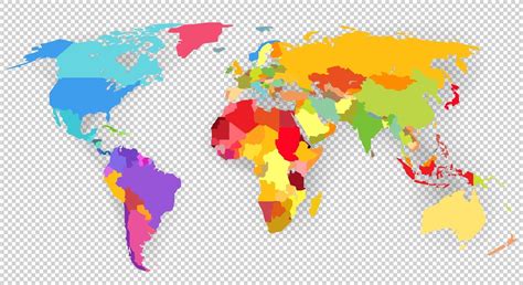 Mapa Del Mundo Vectorial De Color Aislado Vector En Vecteezy My XXX