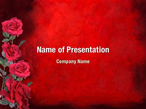 Red Rose Powerpoint Templates Red Rose Powerpoint Backgrounds