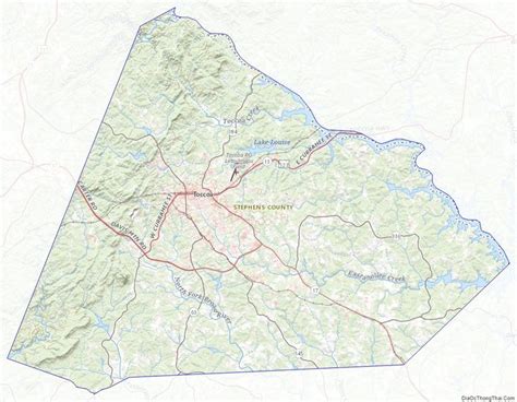 Map Of Stephens County Georgia Địa Ốc Thông Thái