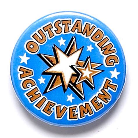 Outstanding Achievement School Button Badge Ba039 Impact Trophies