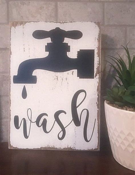 Outdoor Foot Bath 🧼 Wash Sign Bathroom Signs Bathroom Decor