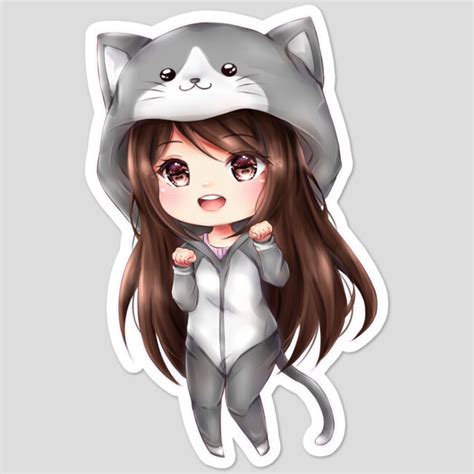 Chibi Lia In Kitty Onesie Sticker By Itsliaaa Design By Humans