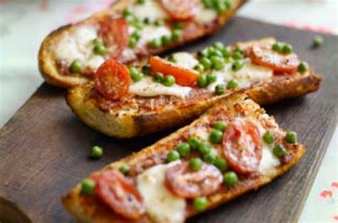 When it cools enough to handle, but still warm, spread cream cheese evenly over bread. French bread pizzas recipe recipe - goodtoknow