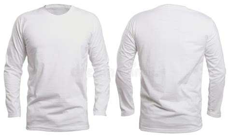 White Long Sleeve Shirt Mock Up Stock Image Image Of Clothing Studio