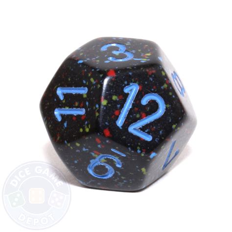 Speckled Blue Stars 12 Sided Dice D12 For Sale Dice Game Depot