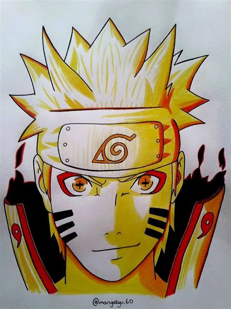 A Drawing Of Naruto From The Anime