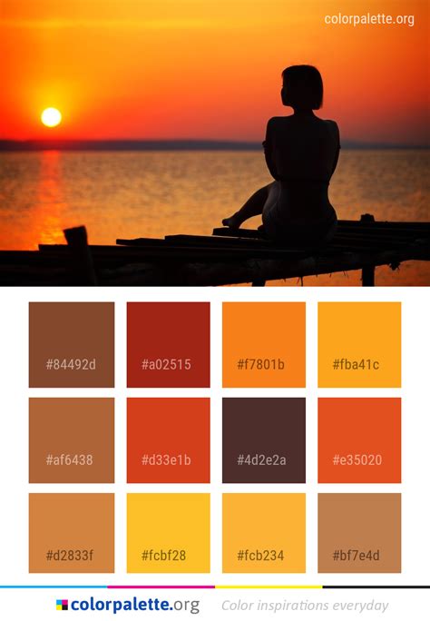 Sunset Sky Sunrise Color Palette