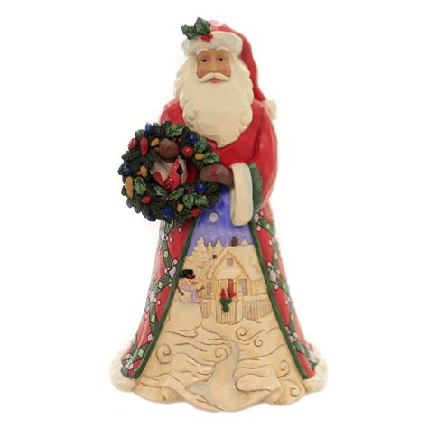 Jim Shore Share The Cheer Polyresin Santa With Wreath 6005247