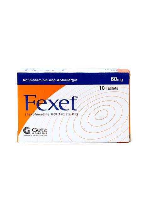 Getz Pharma Fexet Fexofenadine 60mg Tab 10s Lifeplus