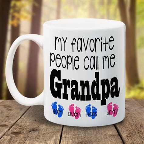Grandpa Mug Fathers Day My Favorite People Call Me Etsy Mugs New