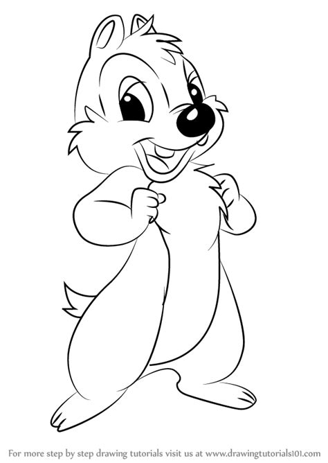 Learn How To Draw Dale From Chip And Dale Chip N Dale
