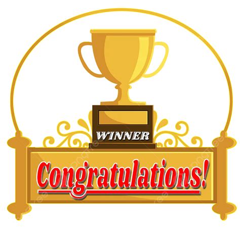 Congratulations Winner Congrats Celebration Png Transparent Clipart