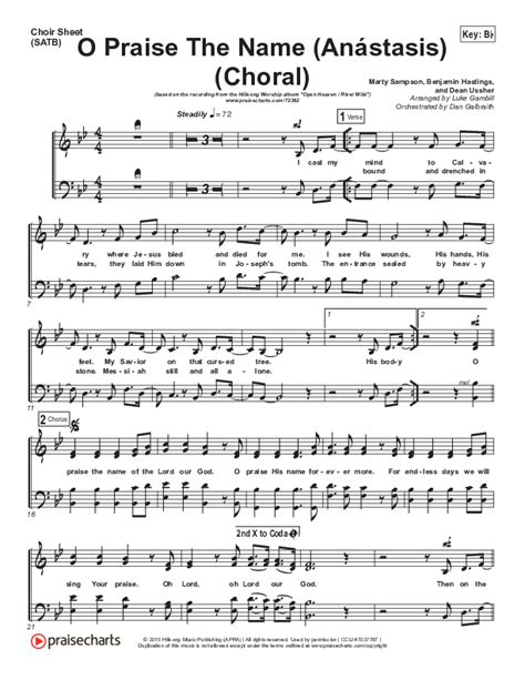 O Praise The Name Anastasis Choral Anthem Satb Sheet Music Pdf