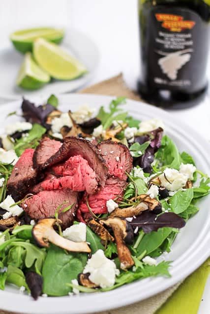 Leftover Roast Beef Salad With Shiitake Mushrooms And Soft Goat Cheese