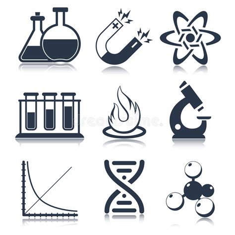 Physics Science Icons Stock Vector Illustration Of