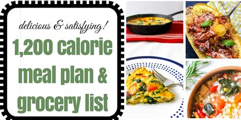 Delicious And Satisfying 1200 Calorie Meal Plan Recipes And Grocery