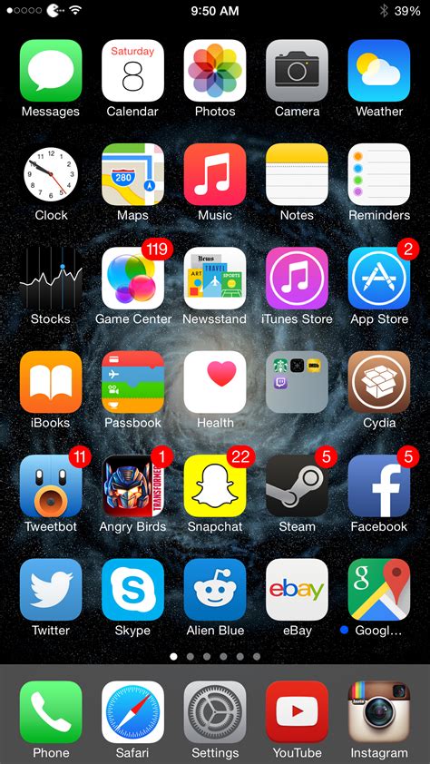 How to get to apps and data screen on iphone 7 if it is new iphone star tip: betterFiveColumnHomescreen allows you to have 5 columns of ...