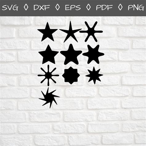 Star Svg Star Stencil Star Svg Bundle Basic Star Svg Cricut Etsy