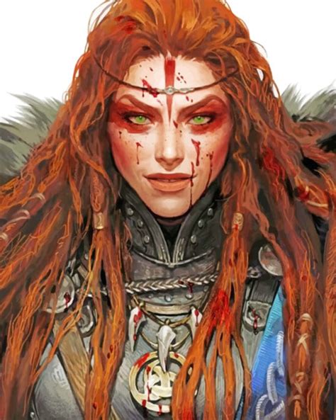 Female Viking Warrior Paint By Numbers Canvas Paint By Numbers