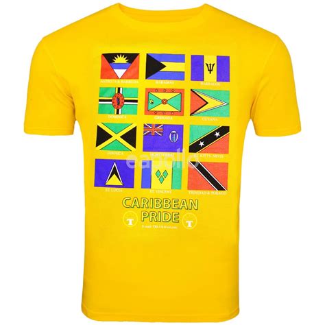 Yellow Caribbean Pride T Shirt Uk Wholesaler And Supplier