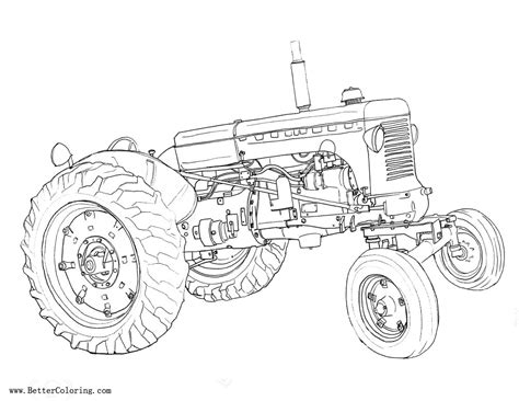 Tractor Coloring Pages Sketch Free Printable Coloring Pages