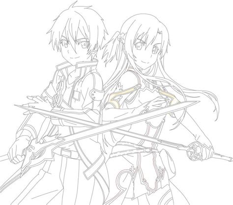 Browse and add best hashtags to amplify your creativity on picsart community! Kirito And Asuna Coloring Pages | Sword art online drawing ...