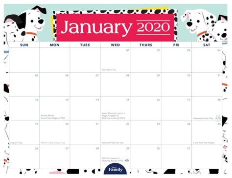Do your kids struggle to stay organized? Start The New Year With This Printable 2020 Disney Calendar | Inside the Magic