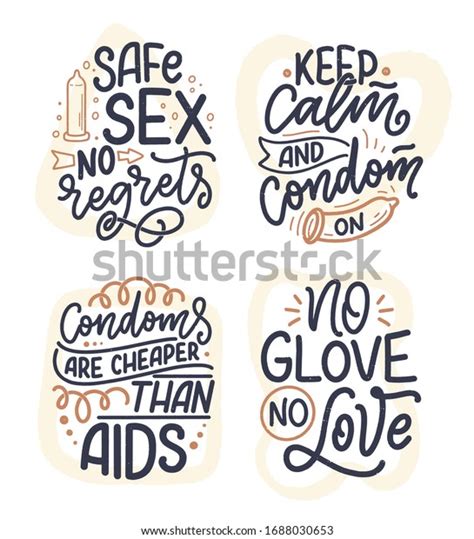 Safe Sex Slogans Great Design Any Stock Vector Royalty Free 1688030653