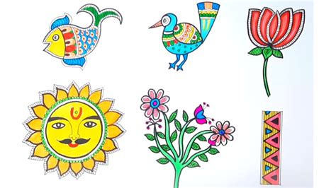 Draw Easy Madhubani Motifs YouTube