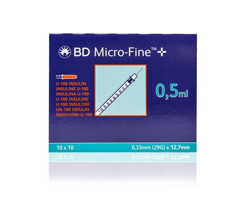 Bd Micro Fine Insulin Syringe With G X Mm Needle Pack Of