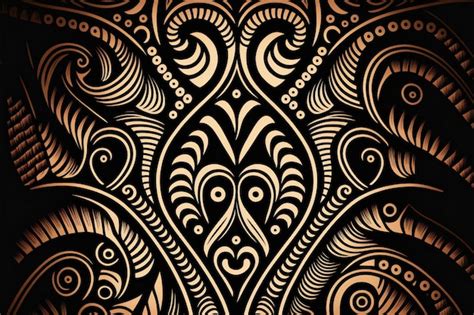 Premium Photo Polynesian Maori Tribal Seamless Pattern Background