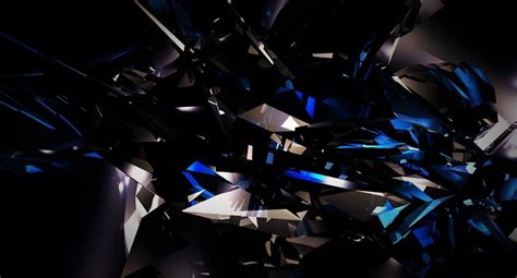 Black And Dark Blue Crystals Wallpapers Wallpaper Cave