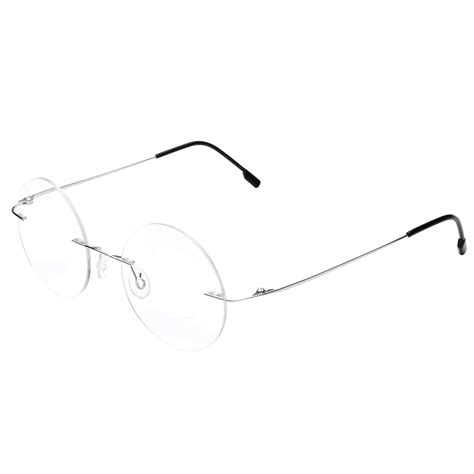 Buy Rimless Round Reading Glasses Titanium Lightweight Readers Eyeglasses Men Women 3 25