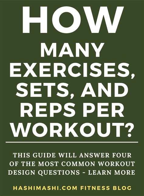 How many sets should i do per week? How Many Exercises, Sets, + Reps Per Workout Should You Do?