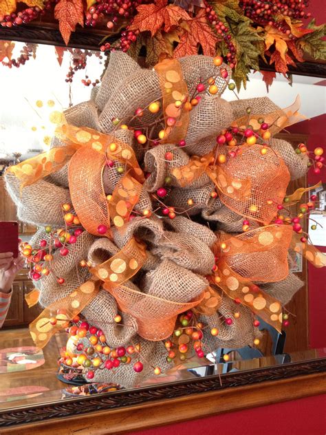 Burlap Fall Wreath | Fall halloween decor, Fall crafts, Fall wreaths