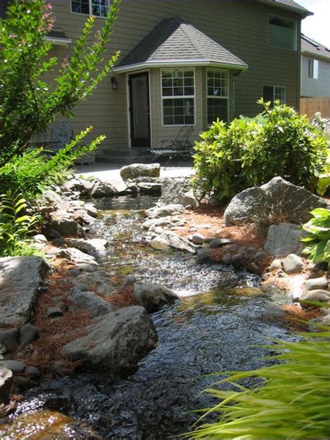 This also discourages disease by giving the lawn the rest of the day to dry. I would love to have a creek or a babbling brook in the ...