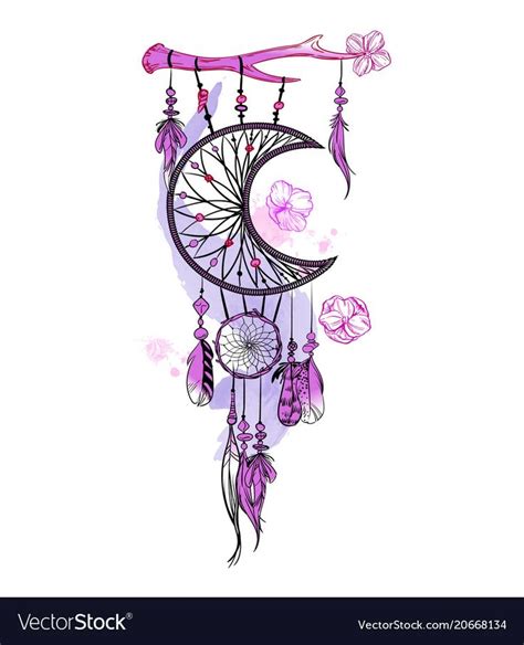 With Hand Drawn Dream Catcher Royalty Free Vector Image Dream Catcher
