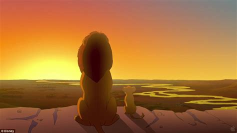 Lion And His Cub Recreate Iconic Sunset Scene From The Lion King