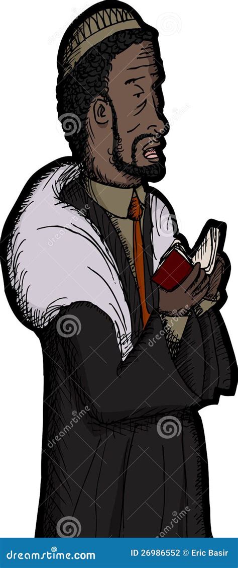 Black Rabbi Praying Stock Vector Illustration Of Book 26986552