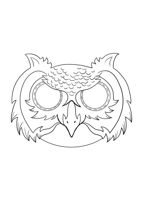 Owl Mask Freebie For Kids To Print For Free And Color