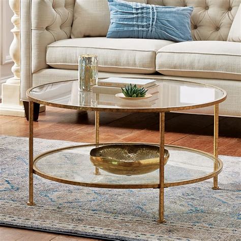 Home Decorators Collection Bella 34 In Aged Gold Medium Round Glass