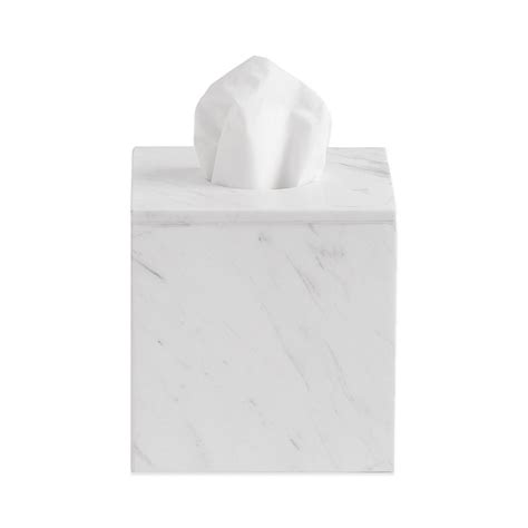 Camarillo Marble Tissue Box Cover In White In 2021 Marble Bathroom