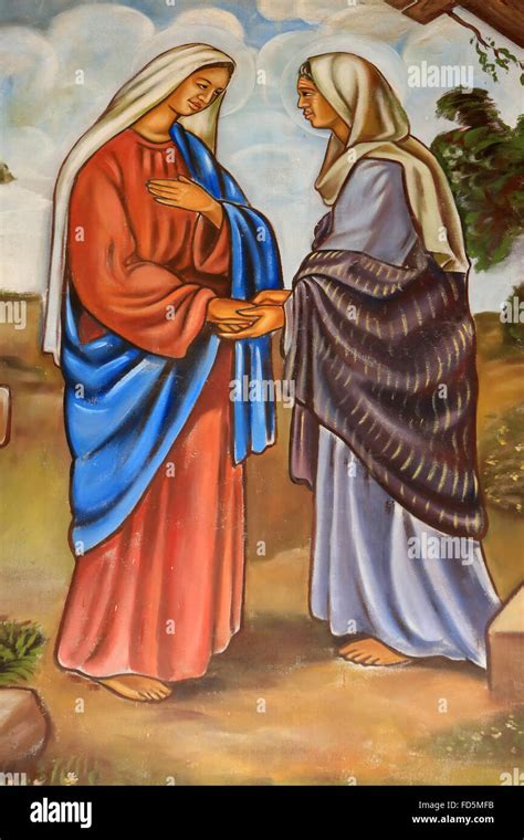 The Visitation The Virgin Mary And Elizabeth St Peter And Paul