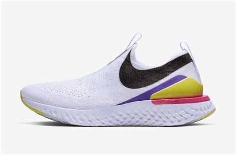 For all the nike react fans, and running enthusiasts, the latest nike epic phantom react is a laceless sneaker that is made from engineered yarn and elastic flyknit. New Swoosh Branding Lands On This Women's Nike Epic ...