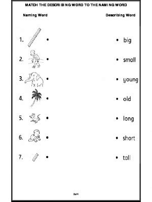 azworksheetsworksheet  describing words describing words grammar