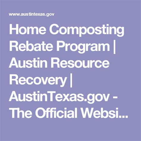 City Of Austin Compost Rebate