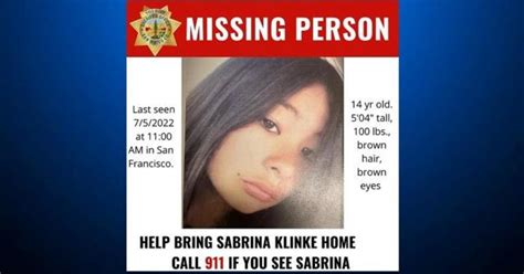 Missing 14 Year Old Girl May Be In San Francisco Patabook News